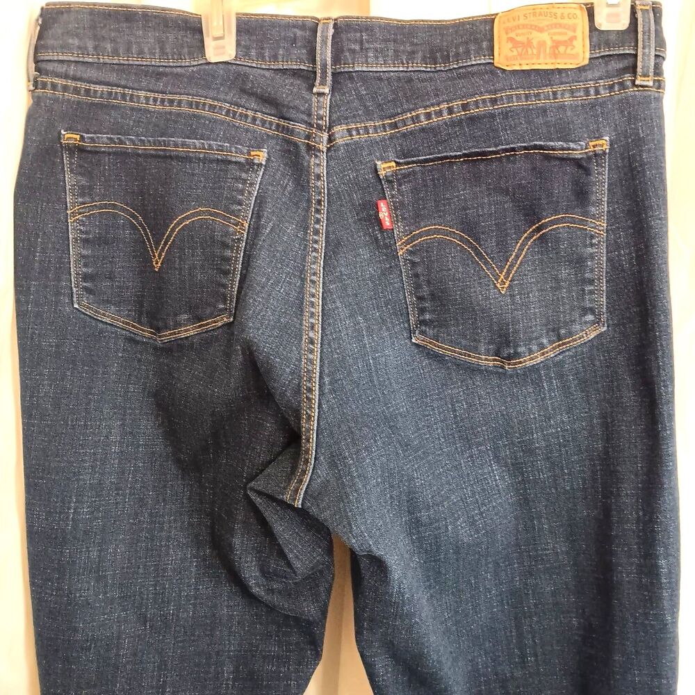 Levi's 511 Slim Fit Dark Wash W32 L30 (SZ 14)  Rise Mid Jeans 5-Pocket - Picture 6 of 9